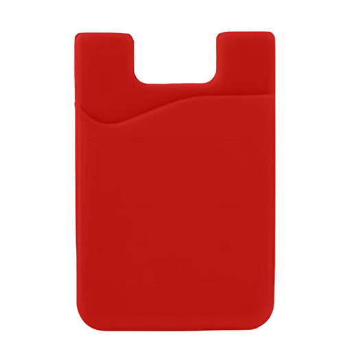 Self-adhesive card case for the back of the phone - red — Hurtel