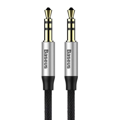 Baseus Yiven Audio Cable mini jack 3,5mm AUX, 1m (Black+Silver) - Product Image 1