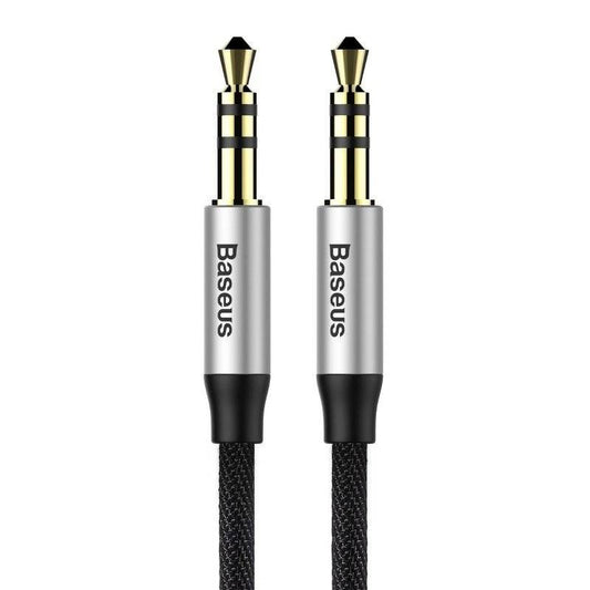 Baseus Yiven Audio Cable mini jack 3,5mm AUX, 1m (Black+Silver) - Product Image 1