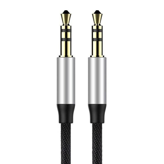 Baseus Yiven Audio Cable mini jack 3,5mm AUX, 1m (Black+Silver) - Product Image 2
