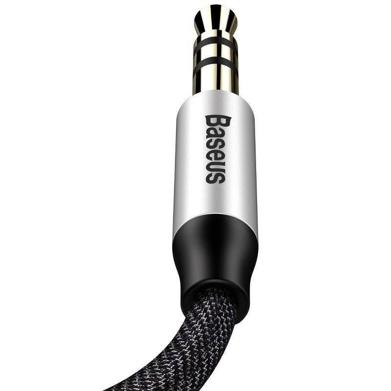 Baseus Yiven Audio Cable mini jack 3,5mm AUX, 1m (Black+Silver) - Product Image 6