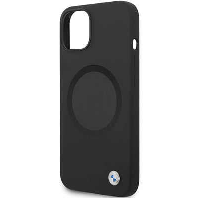 BMW BMHMP14SSILBK2 case for iPhone 14 - black Signature Liquid Silicone MagSafe