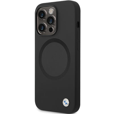 BMW BMHMP14XSILBK2 case for iPhone 14 Pro Max 6.7" - black Signature Liquid Silicone MagSafe