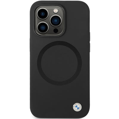 BMW BMHMP14XSILBK2 case for iPhone 14 Pro Max 6.7" - black Signature Liquid Silicone MagSafe