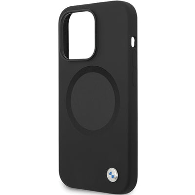 BMW BMHMP14XSILBK2 case for iPhone 14 Pro Max 6.7" - black Signature Liquid Silicone MagSafe