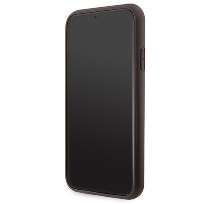 Guess GUHCN61P4TDSCPW Case for iPhone 11 / Xr - Brown Crossbody 4G Metal Logo
