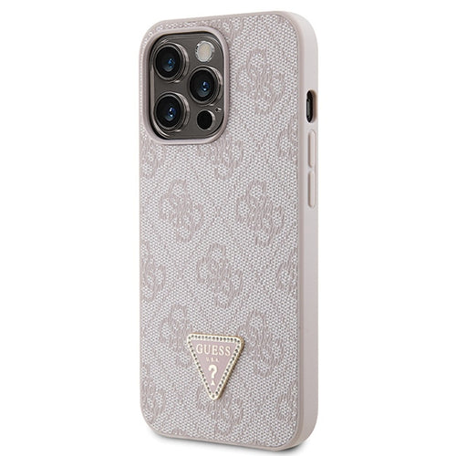 Guess GUHCP13LP4TDSCPP case for iPhone 13 Pro / 13 - pink Crossbody 4G Metal Logo