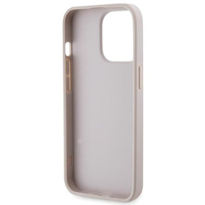 Guess GUHCP13LP4TDSCPP case for iPhone 13 Pro / 13 - pink Crossbody 4G Metal Logo