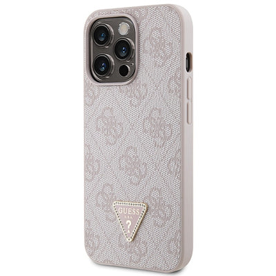 Guess GUHCP13XP4TDSCPP case for iPhone 13 Pro Max 6.7" - pink Crossbody 4G Metal Logo