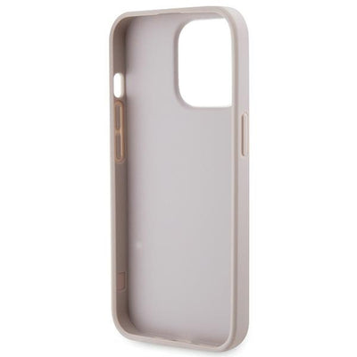 Guess GUHCP13XP4TDSCPP case for iPhone 13 Pro Max 6.7" - pink Crossbody 4G Metal Logo