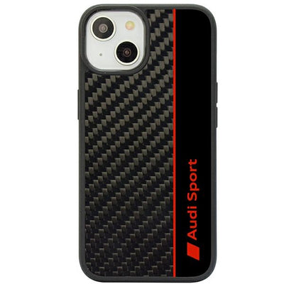 Audi Carbon Fiber Stripe iPhone 14 6.1&quot; black/black hardcase AUS-TPUPCIP14-R8/D1-BK