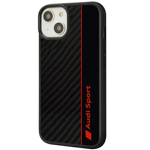 Audi Carbon Fiber Stripe iPhone 14 6.1&quot; black/black hardcase AUS-TPUPCIP14-R8/D1-BK