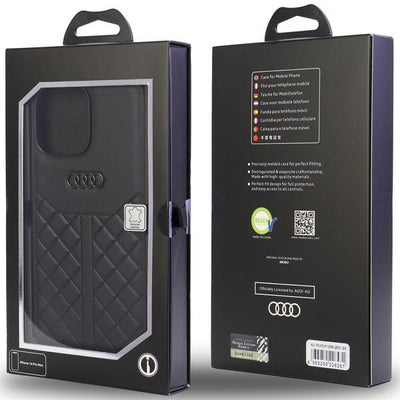 Audi Genuine Leather iPhone 13 Pro Max 6.7&quot; black/black hardcase AU-TPUPPCIP13PM-Q8/D1-BK