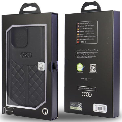 Audi Genuine Leather iPhone 13 Pro Max 6.7&quot; black/black hardcase AU-TPUPPCIP13PM-Q8/D1-BK
