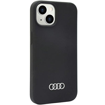 Audi Silicone Case iPhone 14 6.1&quot; black/black hardcase AU-LSRIP14-Q3/D1-BK