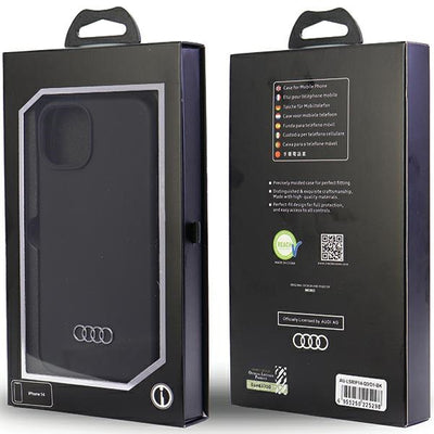 Audi Silicone Case iPhone 14 6.1&quot; black/black hardcase AU-LSRIP14-Q3/D1-BK