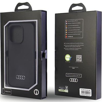 Audi Silicone Case iPhone 14 Pro 6.1&quot; black/black hardcase AU-LSRIP14P-Q3/D1-BK