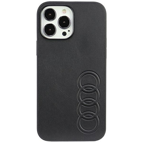 Audi Synthetic Leather iPhone 13 Pro Max 6.7&quot; black/black hardcase AU-TPUPPCIP13PM-TT/D1-BK