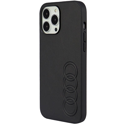 Audi Synthetic Leather iPhone 13 Pro Max 6.7&quot; black/black hardcase AU-TPUPPCIP13PM-TT/D1-BK