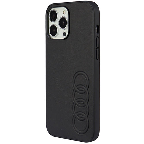 Audi Synthetic Leather iPhone 13 Pro Max 6.7&quot; black/black hardcase AU-TPUPPCIP13PM-TT/D1-BK