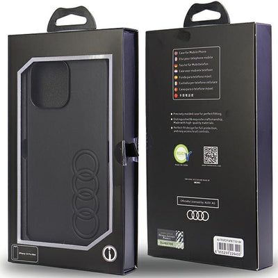 Audi Synthetic Leather iPhone 14 Pro Max 6.7&quot; black/black hardcase AU-TPUPPCIP14PM-TT/D1-BK