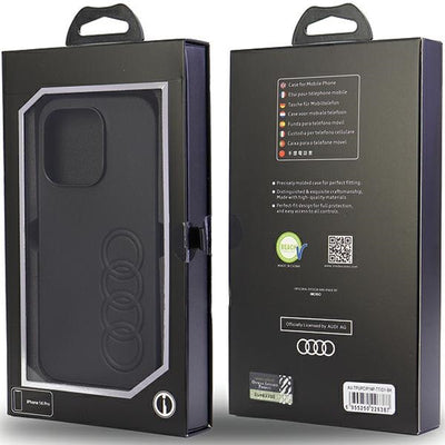 Audi Synthetic Leather iPhone 14 Pro 6.1&quot; black/black hardcase AU-TPUPPCIP14P-TT/D1-BK