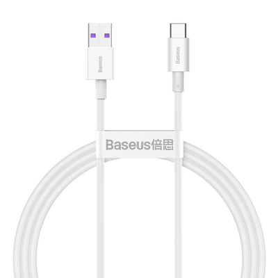 [RETURNED ITEM] Baseus Superior USB Cable - USB Type C 66 W 6A 1 m White (CATYS-02)