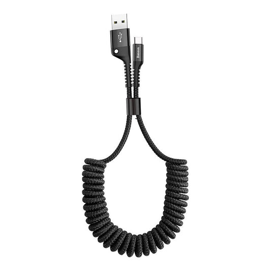 Baseus Spring-loaded USB-C cable 1m 2A (Black) - Product Image 1