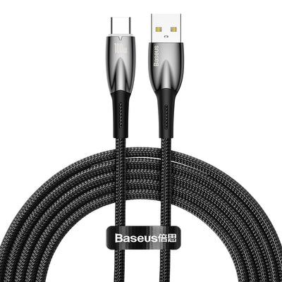 [RETURNED ITEM] Baseus Glimmer Series Fast Charging Cable USB-A - USB-C 100W 480Mbps 2m black