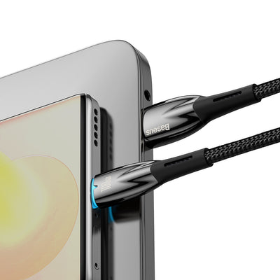 [RETURNED ITEM] Baseus Glimmer Series Fast Charging Cable USB-A - USB-C 100W 480Mbps 2m black