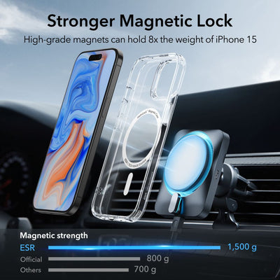 ESR Classic Hybrid Halolock Case with MagSafe for iPhone 15 - Clear