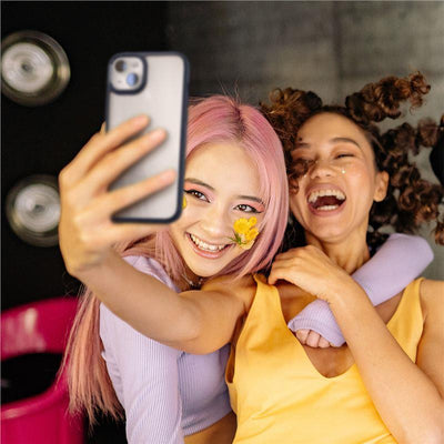 Spigen Crystal Hybrid iPhone 15 Plus Case - Clear Black