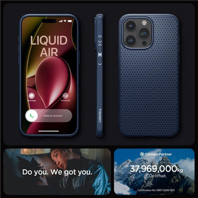 Spigen Liquid Air Case for iPhone 15 Pro Max - Blue
