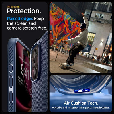 Spigen Liquid Air Case for iPhone 15 Pro Max - Blue