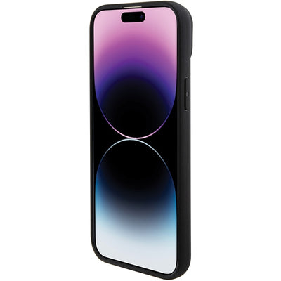 BMW Leather Hot Stamp case for iPhone 15 Plus - black
