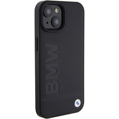 BMW MagSafe Leather Hot Stamp case for iPhone 15 Plus - black