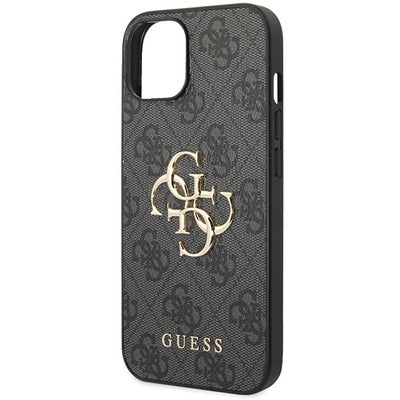 Guess 4G Big Metal Logo iPhone 15 Case - Gray