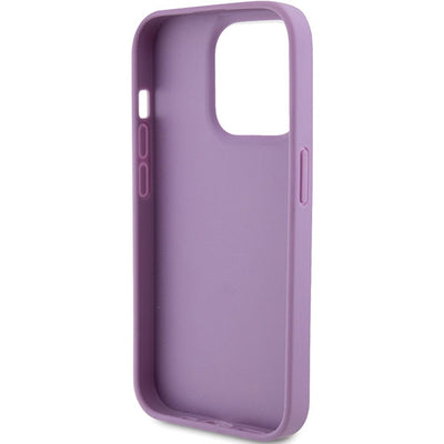 Guess Leather 4G Stamped case for iPhone 15 Pro Max - purple
