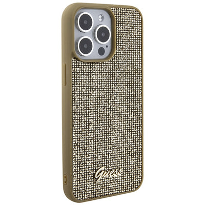 Guess Disco Metal Script case for iPhone 15 Pro Max - gold