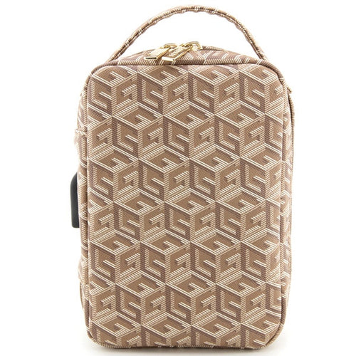 Guess GUHBHGCFSEW Organizer bag - brown GCube Stripe