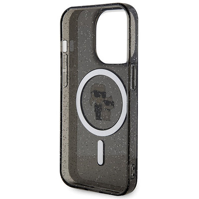 Karl Lagerfeld Karl&Choupette Glitter MagSafe case for iPhone 15 Pro - black