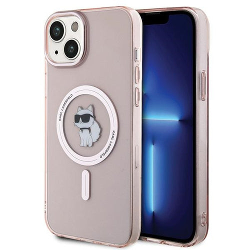Karl Lagerfeld IML Choupette MagSafe case for iPhone 15 Plus - pink