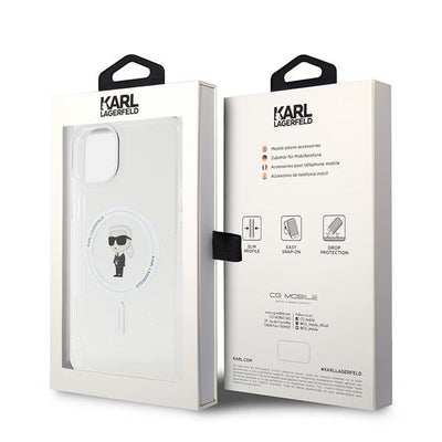 Karl Lagerfeld IML Ikonik MagSafe case for iPhone 15 Plus - transparent