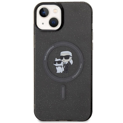 Karl Lagerfeld Karl&amp;Choupette Glitter MagSafe case for iPhone 15 Plus - black