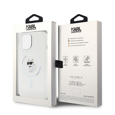Karl Lagerfeld IML Choupette MagSafe case for iPhone 15 - transparent