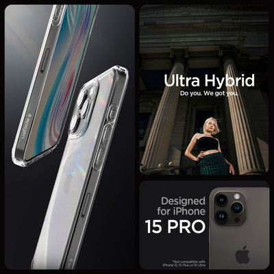 Spigen Ultra Hybrid iPhone 15 Pro Case - Clear