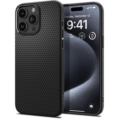 Spigen Liquid Air iPhone 15 Pro Case - Matte Black