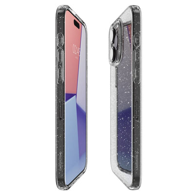 Spigen Liquid Crystal iPhone 15 Pro Max Case - Clear Glitter