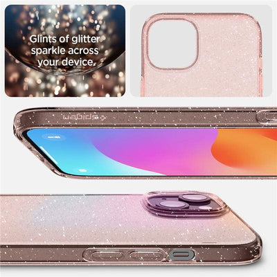 Spigen Liquid Crystal Glitter iPhone 15 Plus Case - Pink/Clear