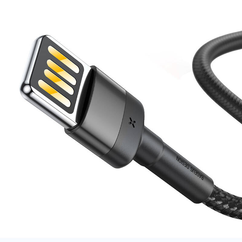 Lightning USB cable (reversible) Baseus Cafule 2.4A 1m (gray-black) - Product Image 3